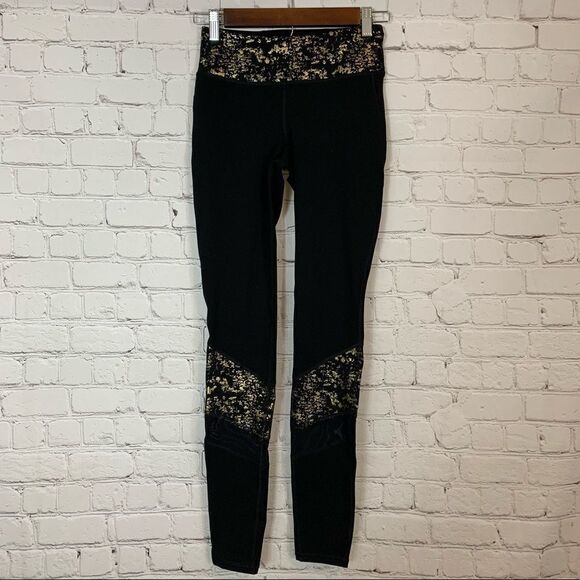 GAIAM Women Black Leggings Extra small pack and gold - Picture 1 of 8